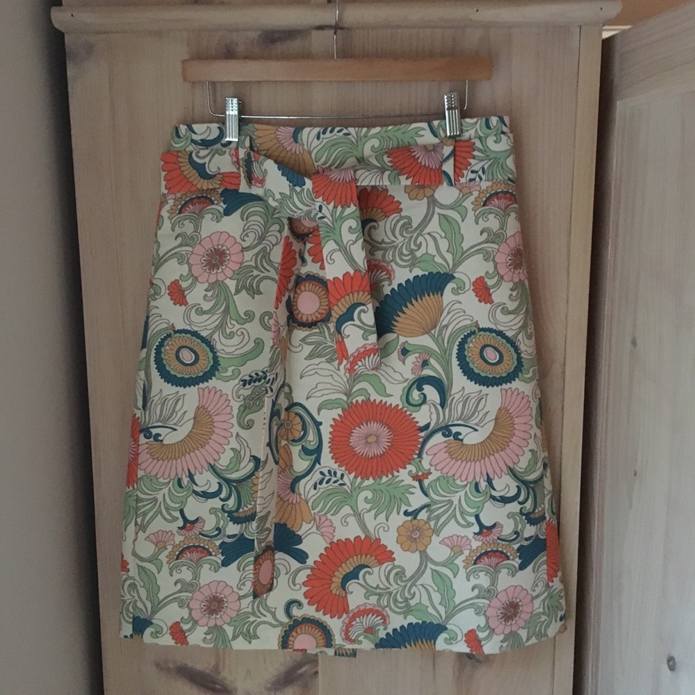 J. crew floral skirt size 10